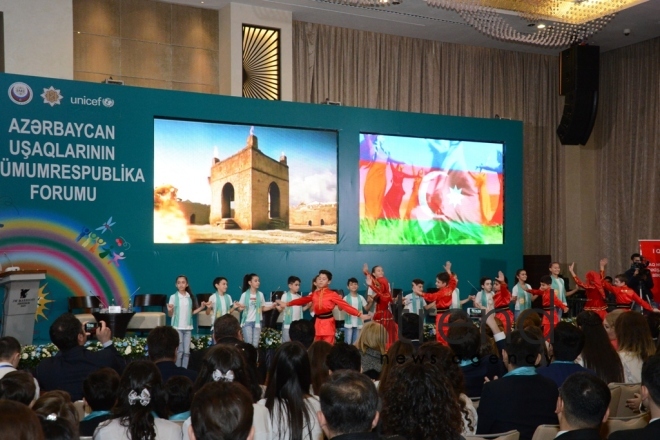 At 4th National Forum of Azerbaijani Children. Azerbaijan, Baku, november 20, 2017
