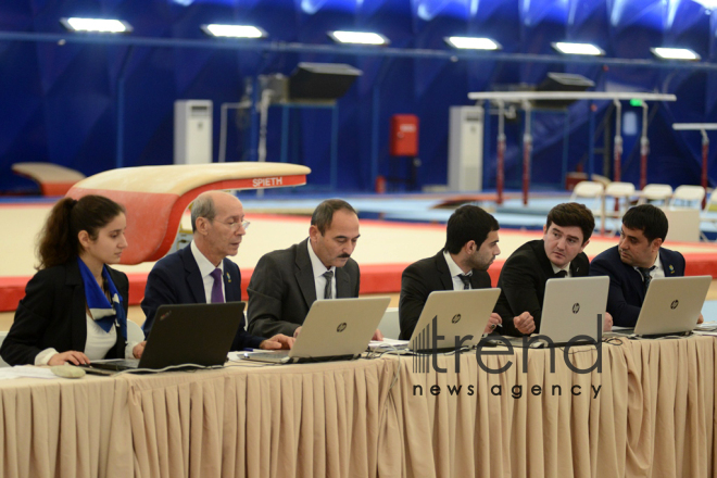 Gymnastics championships begin in Baku. Azerbaijan, Baku, november 23, 2017