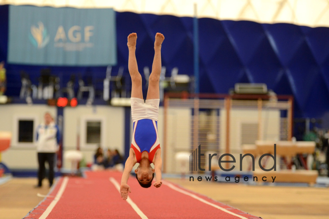 Gymnastics championships begin in Baku. Azerbaijan, Baku, november 23, 2017