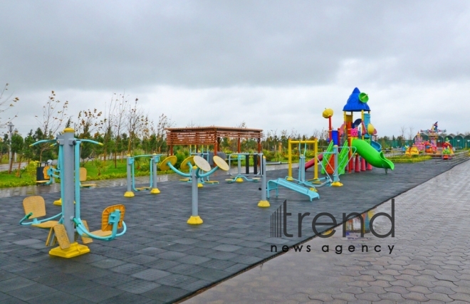 Center of Culture and Eco-Park in Zira settlement. Azerbaijan, Baku, december 11, 2017

