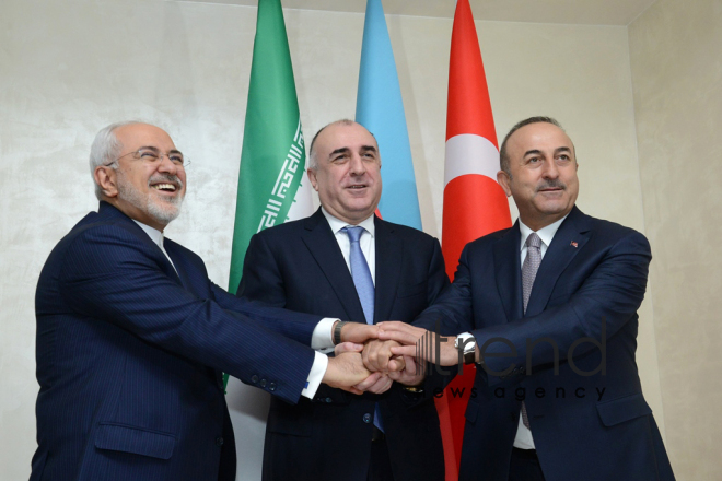 Azerbaijani, Turkey, Iranian FMs held meeting. Azerbaijan, Baku, 20 december 2017