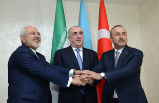 Azerbaijani, Turkey, Iranian FMs held meeting. Azerbaijan, Baku, 20 december 2017