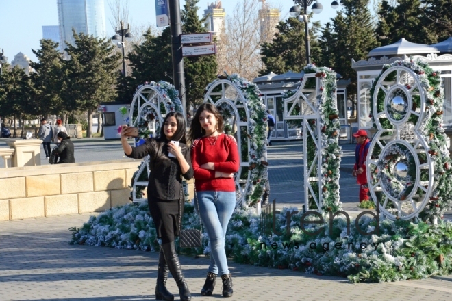 Baku preparing for New Year celebration (part 2). Azerbaijan, Baku, december 28, 2017