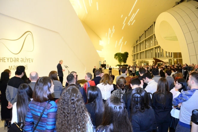 An exhibition entitled "Alphonse Mucha: in search of beauty" has opened at the Heydar Aliyev Center. Azerbaijan, Baku, february 17, 2018