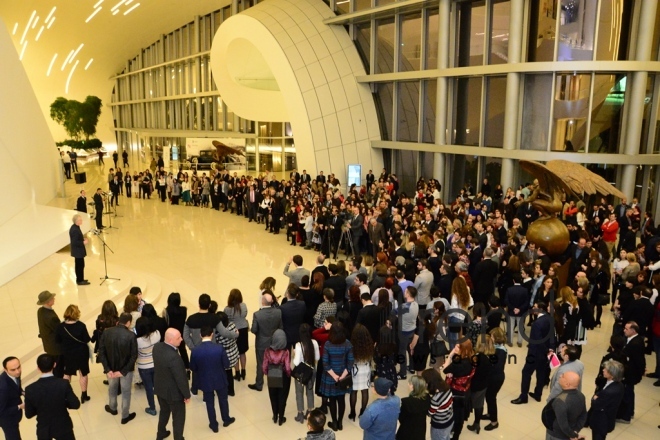 An exhibition entitled "Alphonse Mucha: in search of beauty" has opened at the Heydar Aliyev Center. Azerbaijan, Baku, february 17, 2018