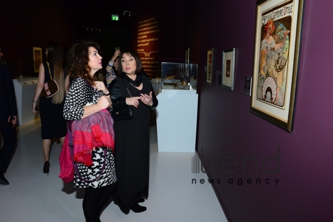 An exhibition entitled "Alphonse Mucha: in search of beauty" has opened at the Heydar Aliyev Center. Azerbaijan, Baku, february 17, 2018