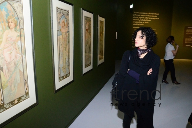 An exhibition entitled "Alphonse Mucha: in search of beauty" has opened at the Heydar Aliyev Center. Azerbaijan, Baku, february 17, 2018