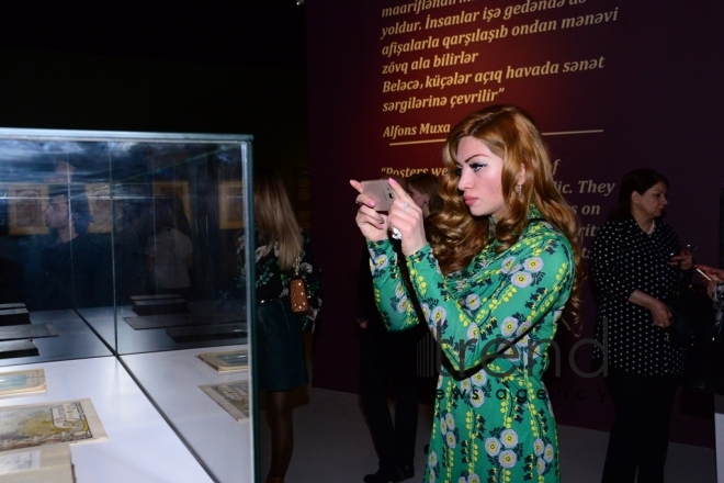 An exhibition entitled "Alphonse Mucha: in search of beauty" has opened at the Heydar Aliyev Center. Azerbaijan, Baku, february 17, 2018