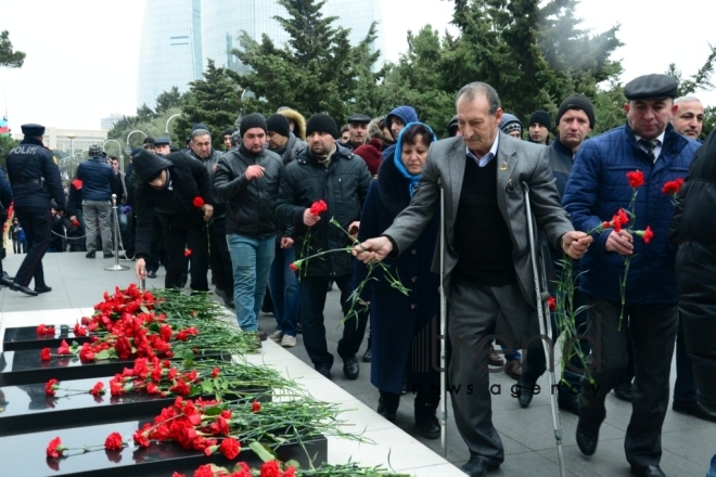 20 Yanvar faciəsinin 28-ci ildönümü qeyd olunur. Azərbaycan, Bakı, 20 yanvar, 2018
