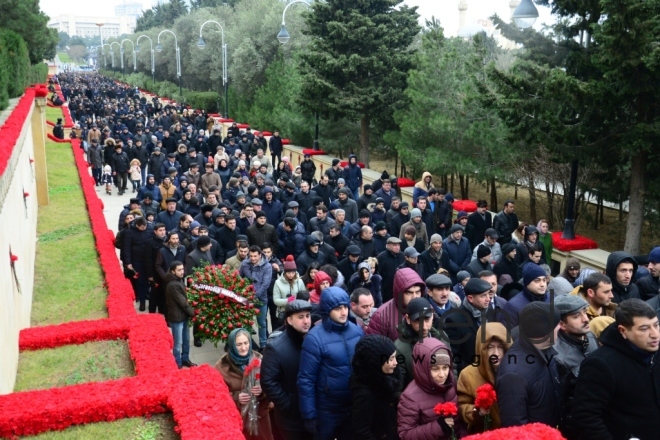 20 Yanvar faciəsinin 28-ci ildönümü qeyd olunur. Azərbaycan, Bakı, 20 yanvar, 2018
