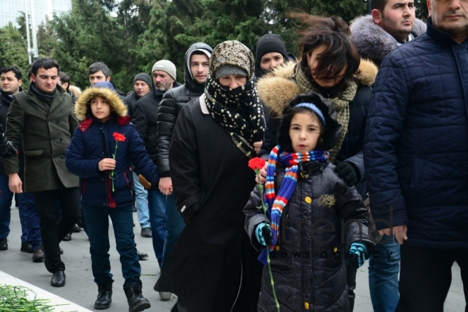 20 Yanvar faciəsinin 28-ci ildönümü qeyd olunur. Azərbaycan, Bakı, 20 yanvar, 2018
