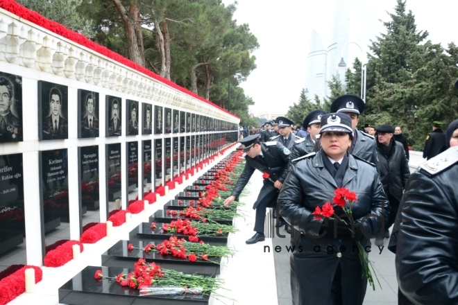 20 Yanvar faciəsinin 28-ci ildönümü qeyd olunur. Azərbaycan, Bakı, 20 yanvar, 2018
