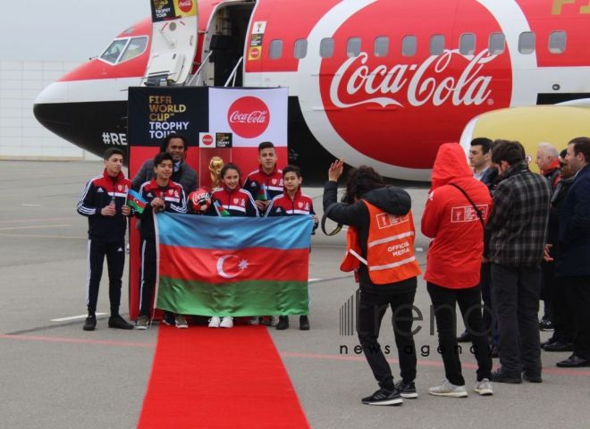 FIFA Dünya Kuboku Bakıya gətirilib. Azerbaijan, Baku, february 9, 2018