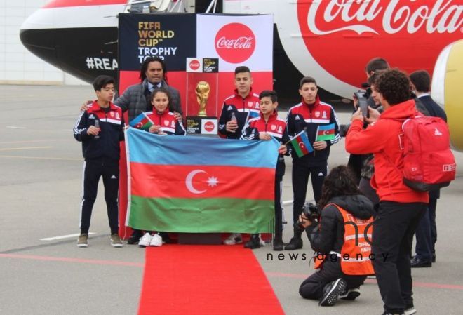 FIFA World Cup brought to Baku for first time. Azerbaijan, Baku, february 9, 2018