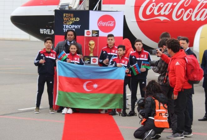 FIFA Dünya Kuboku Bakıya gətirilib. Azerbaijan, Baku, february 9, 2018