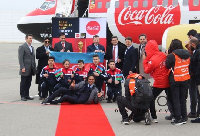 FIFA Dünya Kuboku Bakıya gətirilib. Azerbaijan, Baku, february 9, 2018