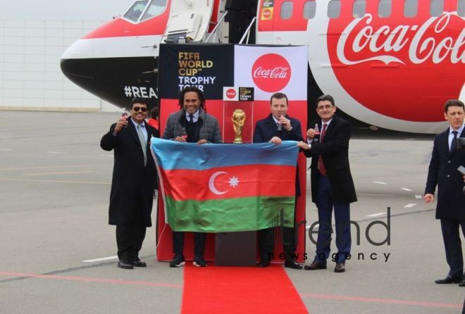 FIFA World Cup brought to Baku for first time. Azerbaijan, Baku, february 9, 2018