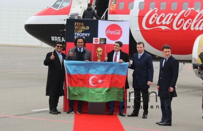 FIFA World Cup brought to Baku for first time. Azerbaijan, Baku, february 9, 2018