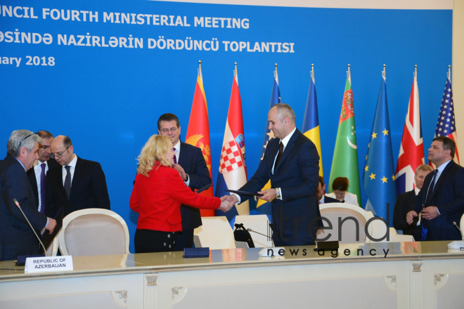 Азербайджан и Албания подписали письмо о намерениях в рамках "Южного газового коридора". Азербайджан, Баку, 15 февраля, 2018