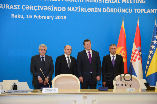 Azerbaijan, Albania sign letter of intent at SGC Advisory Council’s meeting. Azerbaijan, Baku, february 15, 2018