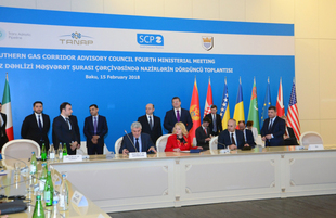 Azerbaijan, Albania sign letter of intent at SGC Advisory Council’s meeting. Azerbaijan, Baku, february 15, 2018