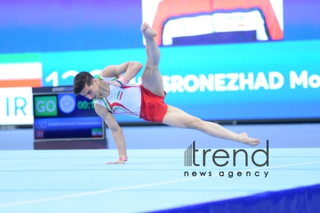 FIG Artistic Gymnastics World Cup kicks off in Baku. Azerbaijan, Baku, march 16, 2018
