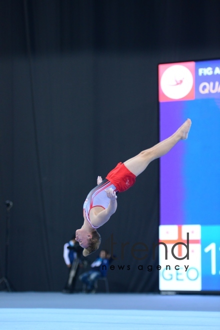 FIG Artistic Gymnastics World Cup kicks off in Baku. Azerbaijan, Baku, march 16, 2018
