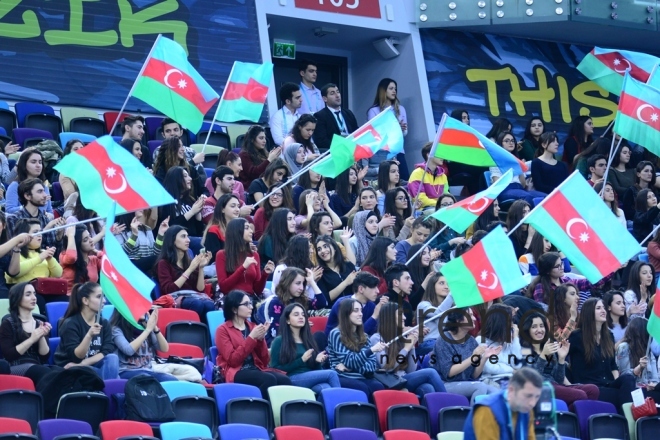 FIG Artistic Gymnastics World Cup kicks off in Baku. Azerbaijan, Baku, march 16, 2018
