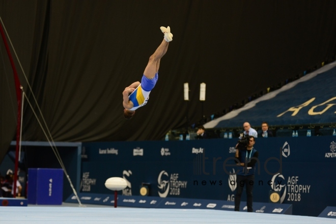 Bakıda idman gimnastikası üzrə Dünya Kuboku keçirilir. Azərbaycan, Bakı, 16 mart, 2018