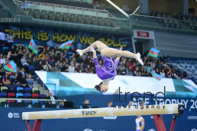 Best moments of FIG Artistic Gymnastics World Cup in photos. Azerbaijan, Baku, march 19, 2018