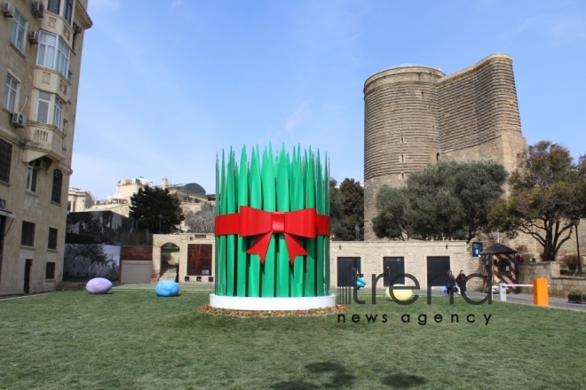 Baku residents, guests celebrating Novruz holiday. Azerbaijan, Baku, march 19, 2018