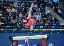 Лучшие моменты соревнований Кубка мира по спортивной гимнастике FIG в Баку