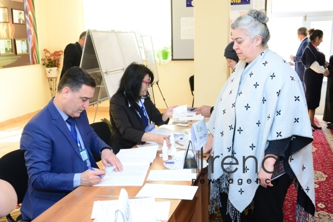 Voting in presidential election starts in Azerbaijan. Azerbaijan, Baku, april 11 , 2018