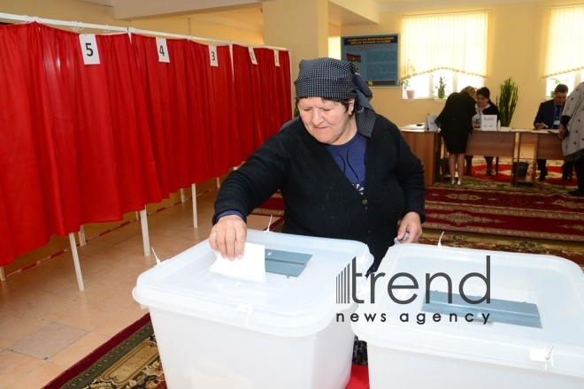 Voting in presidential election starts in Azerbaijan. Azerbaijan, Baku, april 11 , 2018