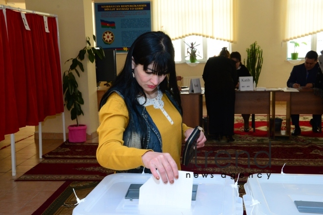 Voting in presidential election starts in Azerbaijan. Azerbaijan, Baku, april 11 , 2018