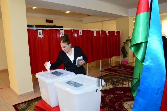 Voting in presidential election starts in Azerbaijan. Azerbaijan, Baku, april 11 , 2018