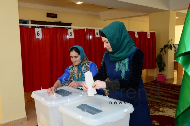 Voting in presidential election starts in Azerbaijan. Azerbaijan, Baku, april 11 , 2018