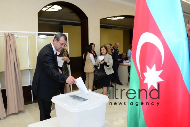 Voting in presidential election starts in Azerbaijan. Azerbaijan, Baku, april 11 , 2018