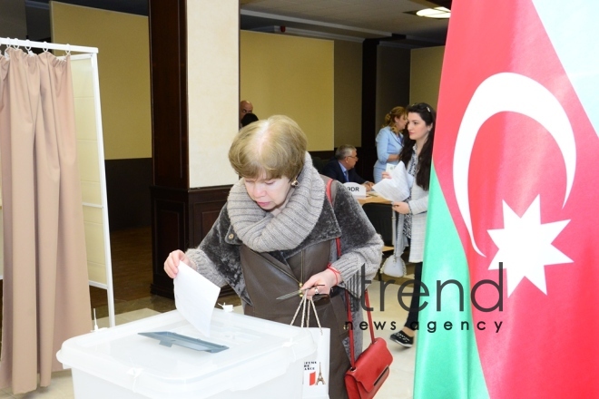 Voting in presidential election starts in Azerbaijan. Azerbaijan, Baku, april 11 , 2018