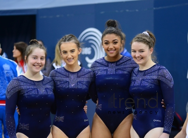 Baku hosts solemn opening ceremony of European Championships in Trampoline, Double Mini-Trampoline and Tumbling.Azerbaijan, Baku, april 12 , 2018