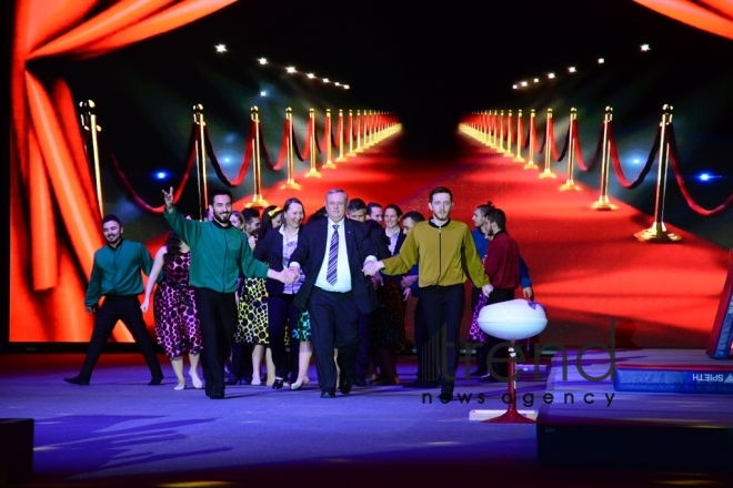 Baku hosts solemn opening ceremony of European Championships in Trampoline, Double Mini-Trampoline and Tumbling.Azerbaijan, Baku, april 12 , 2018