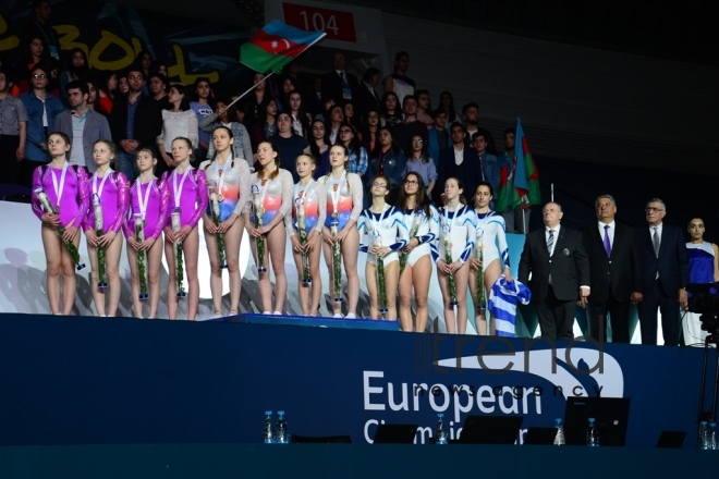 Baku hosts solemn opening ceremony of European Championships in Trampoline, Double Mini-Trampoline and Tumbling.Azerbaijan, Baku, april 12 , 2018