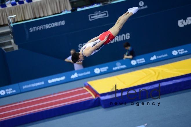 Bakıda batut gimnastikası, ikili mini-batut və tamblinq üzrə 26-cı Avropa çempionatında yaddaqalan mƏqamlar.Azərbaycan, Bakı, 13 aprel  2018 
 
