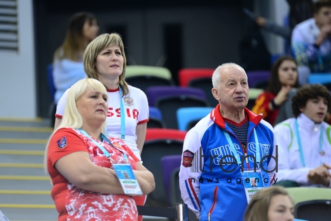 Best moments of 26th European Championships in Trampoline, Double Mini-Trampoline and Tumbling in Baku.Azerbaijan, Baku, april 13 2018 