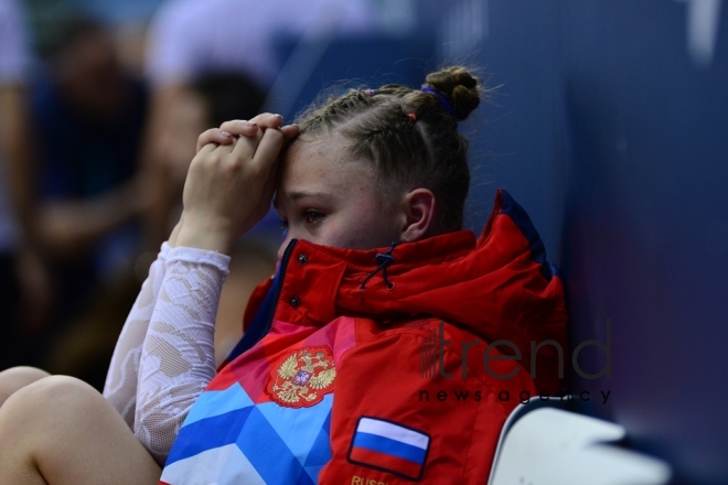 Best moments of 26th European Championships in Trampoline, Double Mini-Trampoline and Tumbling in Baku.Azerbaijan, Baku, april 13 2018 