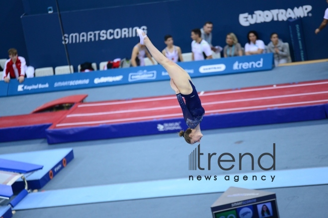 Bakıda batut gimnastikası, ikili mini-batut və tamblinq üzrə 26-cı Avropa çempionatında yaddaqalan mƏqamlar.Azərbaycan, Bakı, 13 aprel  2018 
 
