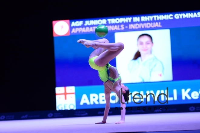 Bakıda keçirilən “AGF Junior Trophy” turnirində gimnastların çıxışlarından ən gözəl məqamlar . Azərbaycan, Bakı, 24 aprel.  2018
