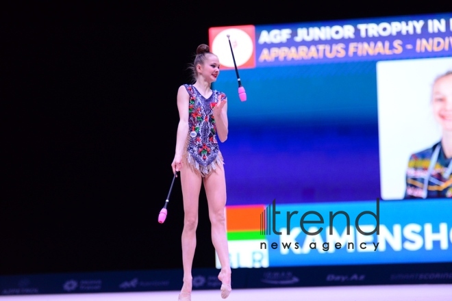 Bakıda keçirilən “AGF Junior Trophy” turnirində gimnastların çıxışlarından ən gözəl məqamlar . Azərbaycan, Bakı, 24 aprel.  2018
