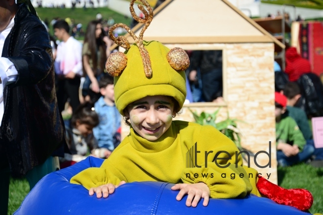 Reading day held at Heydar Aliyev Center’s park. Azerbaijan, Baku, april 26 , 2018
