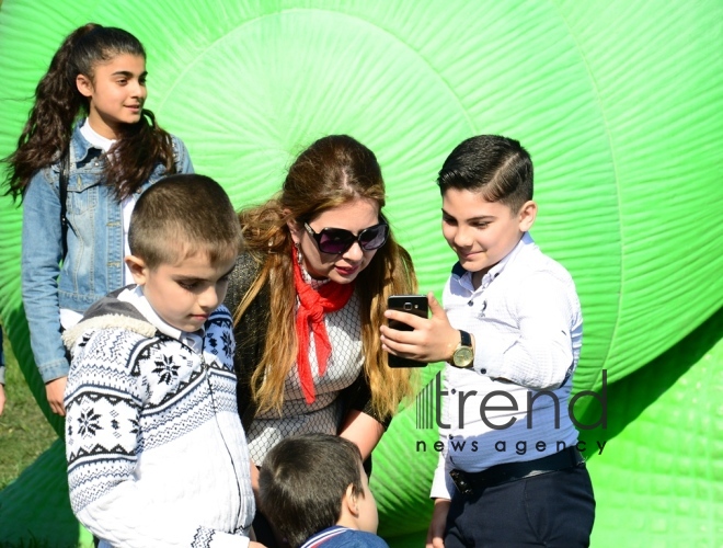 Reading day held at Heydar Aliyev Center’s park. Azerbaijan, Baku, april 26 , 2018
